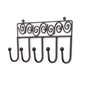 Black Metal Wall Mounted Coat Rack Metal Wall Key Holder Modern Metal Coat Rack Wall Hooks