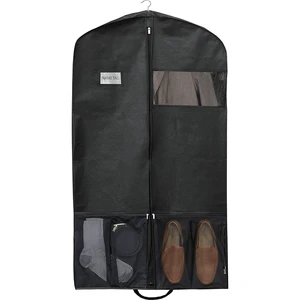 Factor Direct Reusable Custom Logo Dust Free Bulk Dress Cover Clothes Protector Non Woven Suit Garment Bags