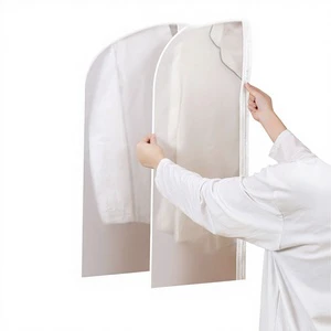 Clothing Dust Cover Hanging Garment Dust-Proof Moisture-Proof PEVA Material Bedroom Storage Jacket Suit Coat Mildew-Proof Bag