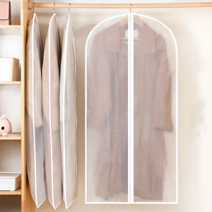 Waterproof Transparent Plastic Clothing Dust Cover Household Washable Coat Dust Bag Hanging Suit Cover