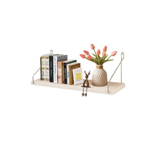 Modern Ivory White Floating Wall Shelf Wall Mounted Storage Display for Living Room Bedroom Home Decor Wholesale