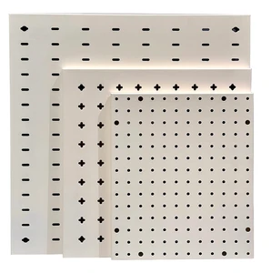 Heavy-Duty Metal Pegboard Wall Panel with Round Hole Garage Workshop Storage System Hardware Easy Tool Organizer with Hooks