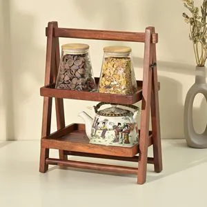 Factory Price Kitchen Organizers Foldable Storage Organizers Rectangular Premium Wooden Cabinet Organizers
