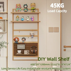 High Quality Custom Aluminium Alloy Multi-Tier Durable Easy Clean Organizer Large Wall Mounted Floating Shelf DIY Storage Wall