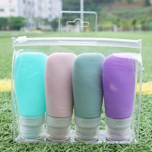 Baifu Customized Oem Hot Selling Silicone Travel Kits Toiletries & Makeup Containers Silicone Travel Toiletries Bottle Sets