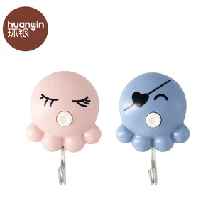 Creative Small Plastic Sticky Octopus Animal Coat Wall Hooks