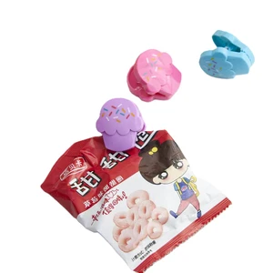 Wholesale Plastic Cake Shaped Stationery Clip Ice Cream Plastic Clip Food Bread Bag Clip