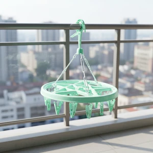 Plastic Round Hanger Peg with 20pcs Clips