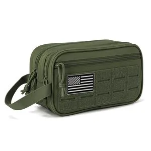 Custom Logo Men's Shaving Kit Travel Shower Bag Hygiene EDC Tool Molle Pouches Dopp Kit Zipper Tactical For Toiletry Bag For Men