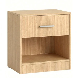 1 Drawer Nightstand Chest Living Room Storage Night Table Wood Bedroom Bedside Cabinet, Chest of Drawers