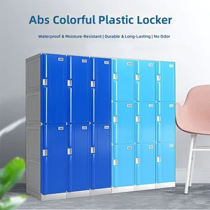Plastic Locker with Stable Structure, Waterproof and Corrosion Resistant, Perfect for Gym, Spa, School and Public Areas
