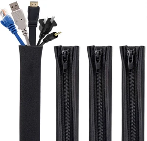 Hot-selling Black Nylon Cable Ties Soft Wire Organizer System Cable Management Conduit Wrapping Cover Bracket Wire Hiding System
