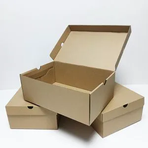 Customized Logo Printing Shoe Storage Boxes Large Size Kraft Black Sneaker Shoe Paper Boxes