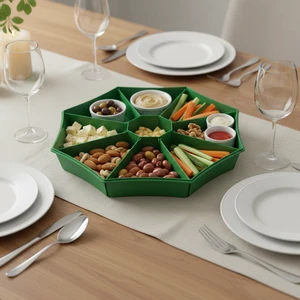 Sunup Plastic Christmas Snack Box-Reusable Candy Container with Storage for Christmas Supplies