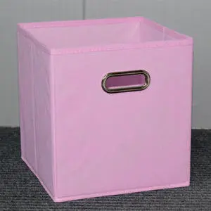 Functional Clothing Organizer Metal Handle Rectangle Foldable Storage Box for Bedroom Living Room Toys Bags Storage Injection
