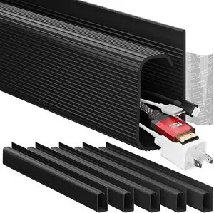 Under-Desk Durable Modern PVC Plastic Cable Management Rack Computer Cable Organizer Data Cable Winder Wire Storage Line Fixing