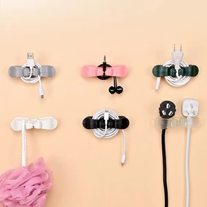 Household Wire Manager Wall Sticker Plastic Storage Wire Plug Holder and Cable Organizer for Kitchen Living Room