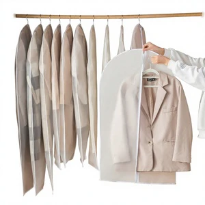 Clothing Storage Dust-Proof PEVA Material Transparent Hanging Suit Dust Cover Waterproof Moisture-Proof Coat Visible Washable