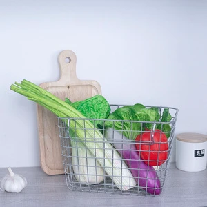 Hot Sales Stainless Steel Multifunctional Iron Wire Basket Kitchen Storage Basket for Vegetables and Fruits