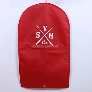 High Quality Custom Logo Eco-Friendly Foldable Dustproof Polyester Garment Bag Dry Cleaning Suit Cover-Reusable