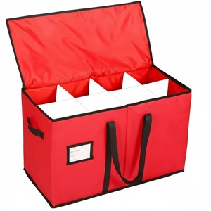Modern Large Capacity Christmas for Storage Box Foldable Detachable Divided Heavy Duty Oxford Cloth Square Rectangle Storage