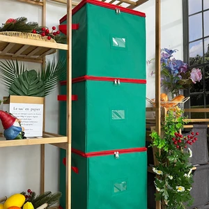 Bauble and Ornament Storage Box - Christmas Decoration Storage Container, 64 Capacity, Durable Fabric, Card Slot