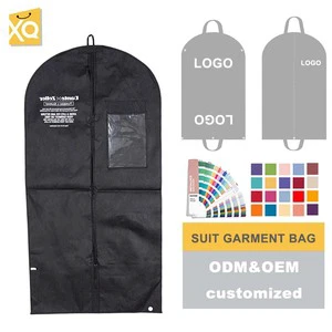 Wholesale Foldable Dust-Proof Non-Woven Suit Protector Cover Custom Printed Clothes Storage Bags High Quality Garment Bag