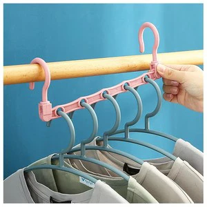 Windproof Coat Rack Space Saving Five Hole Magic Hanger Wardrobe Organization Drying Rack Storage and Hanging Rack