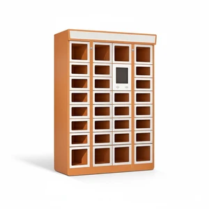 Advanced Smart Locker with Electronic Lock Heated Food Delivery and Vending Capabilities for Office Campus or Supermarket Use
