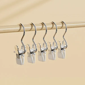 Hot Selling Anti-slip Clothes Drying Clips Metal Sock Hat Clothespins Stainless Steel Clothes Hanger Clips