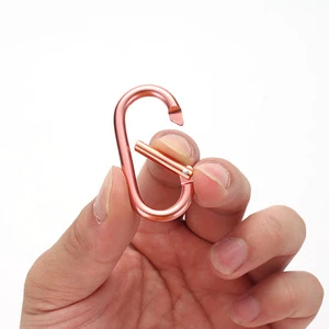 Oval Aluminum Bag Clip Detachable Multifunction Hook For Small Bags Water Bottles Earphones 20kg Load Capacity