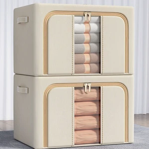 Oxford Cloth Foldable Storage Box Large Capacity Thickened Organizer for Quilt Clothes Closet Wardrobe Home Storage Bin
