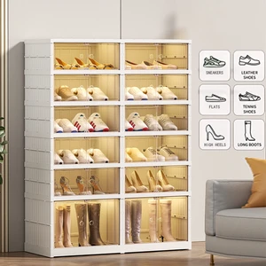 Customized Rectangle Plastic Foldable Shoe Organizer Storage Box Cabinet Injection Technics