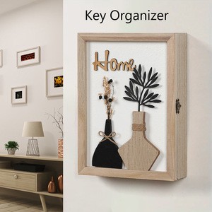Creative Modern Dried Flower Decorative Key Storage Box Hooks Home Entrance Living Room Wall-Mounted TP Model TP-35035