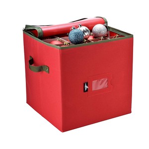 Christmas Figurines Decorated Storage Box Nutcracker Storage Box Statue Storage Space With Divider Adjustable Pockets