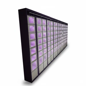 Smart Electronic Lock Takeaway Locker Heated Transparent Food Storage Cabinet Rust-Resistant Durable Design Assembled Structure