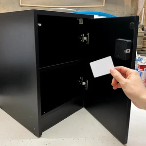 Wholesale Modern Wooden Smart Night Stand Hidden Compartment Nightstand With Secret Drawer Card Lock