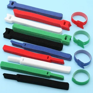Fastening Wires Cords Wire Organizer Straps Adjustable Reusable Self Locking Double Side Hook and Loop Cable Ties