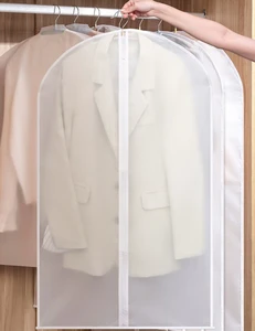 Transparent Protective Cover with Zip Mildew Resistant Clothes Storage Garment Bags