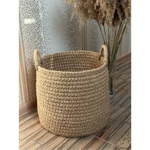 Hot Sale Customized Rattan & Jute Storage Basket Hand Woven Foldable Modern Design Multi-use Best Quality Basket Organizer