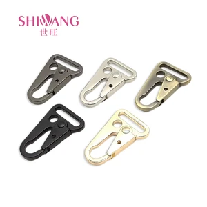 Custom High Quality Black Fashion Olecranon Hook Zinc Alloy Bag Buckle Multi Sizes Spring Carabiner Metal Snap Clip