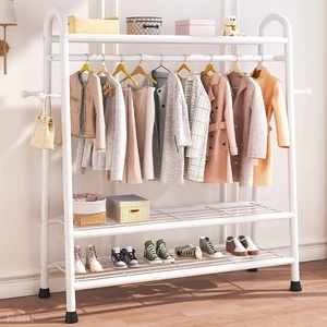 OEM Large Capacity Metal Coat Rack Organizer with Hooks Multifunctional Garment Rack for Bedroom Use for Shoes Storage