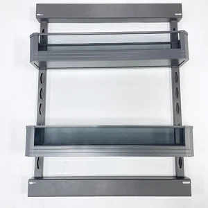Modern Kitchen Cabinet Hardware Accessories 2-Layer Base Cabinet Storage Pull-Out Basket with Nanometer Material