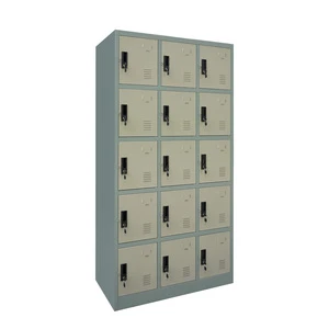 15 Door Modern Steel RFID Lock Powder Coated Knock-Down Structure Locker Cabinet for Outdoor Storage Assembled Sports Equipment