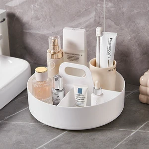 Cosmetic Storage Box Home Rotatable Desktop Large Capacity Skin Care Products Eye Shadow Lipstick Plastic Storage Rack