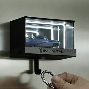 Infinite Garage Key Hook Rack Car Display Box Storage 64 Abyss Creative Entryway No-Drill Magnetic Lightweight Durable