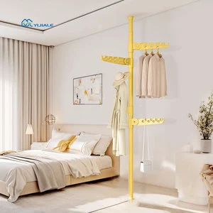 YIJIALE Factory Direct Low Moq Portable 3Wings Coat Rack No Tools Needed Anti-Slip Base Home Decor Coat & Bag Rack