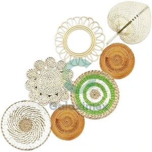 Round Woven Hanging Wall Storage Baskets | Multifunctional Seagrass Home Decor for Interior Design & Retail