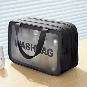Large Capacity Portable Waterproof Toiletry Bag Travel Organizer for Dry Wet Separation Cosmetic Storage Living Room Accessory