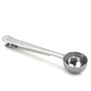 2 in 1 Stainless Steel Bag Clip with Spoon